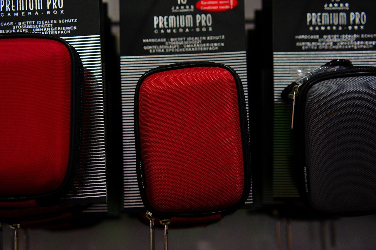 pocket, photo bag, case, photo case, camera bag, camera case, red, zipper