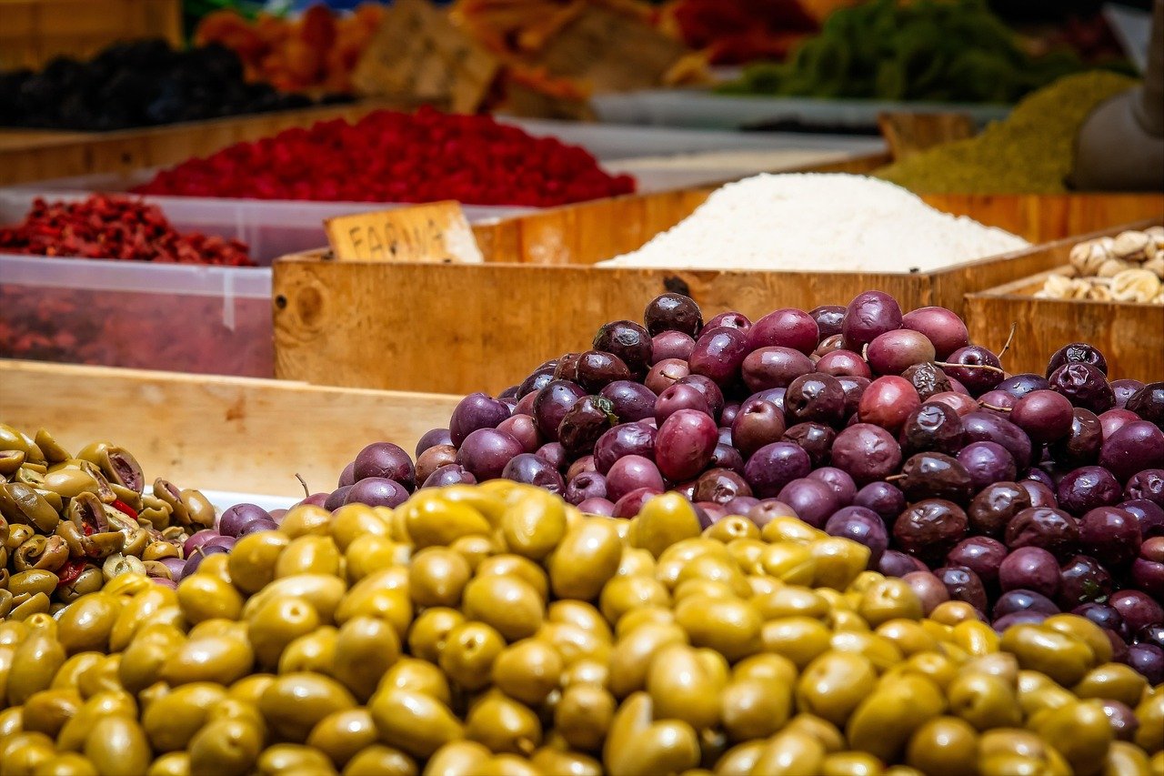 olives, fruits, market, fresh, market stall, bazaar, olives, olives, olives, olives, olives, market, market
