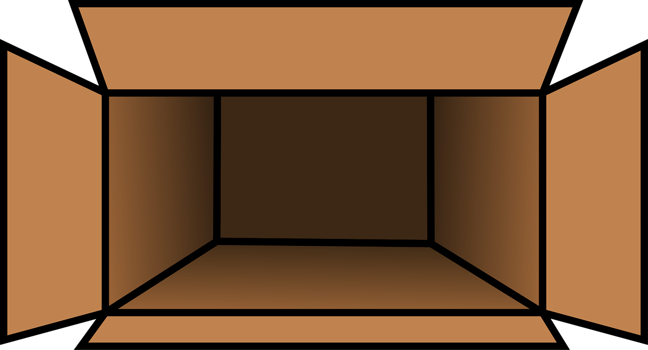 box, cardboard box, container, case, brown box, moving, packaging, storage, open box, box inside, open